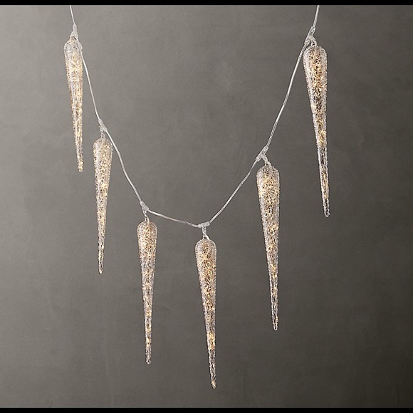 Restoration Hardware LUMINOUS STARLIT GLASS ICICLE - Picture 2 of 5